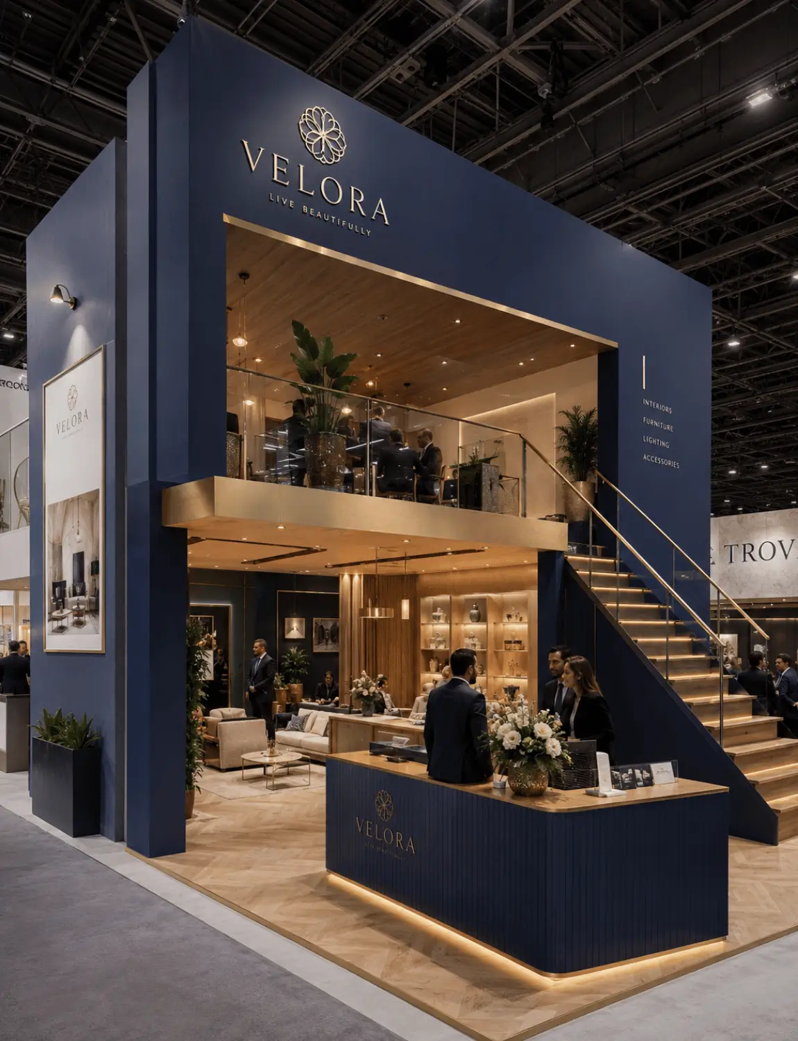 Double decker exhibition stand